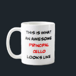 De Café cello principal, caneca incrível<br><div class="desc">violoncelo principal</div>