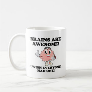 De Café Cérebros São Incríveis Caneca Divertida
