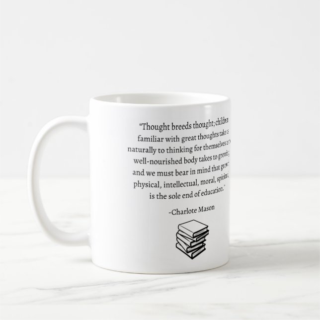 De Café Charlotte Mason cita caneca "Pensamento" (Esquerda)