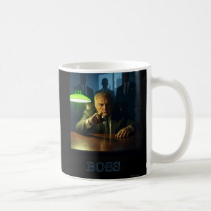 De Café Chefe com caneca esquerda