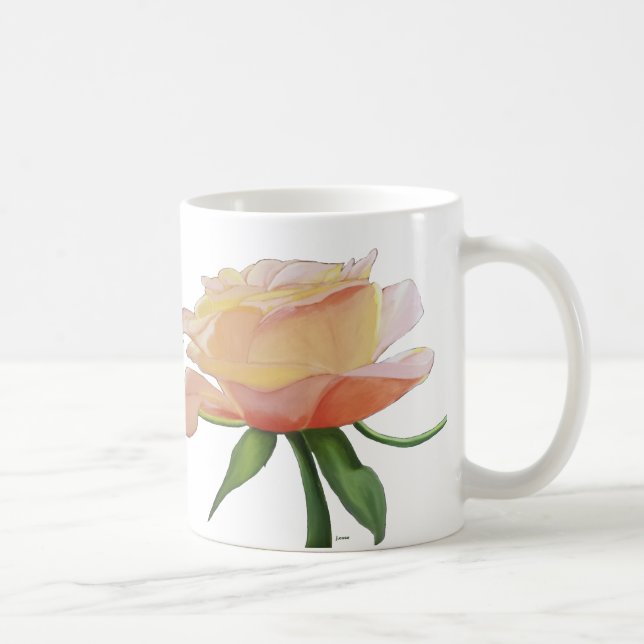 De Café Cheirando a caneca do clássico dos rosas (Direita)