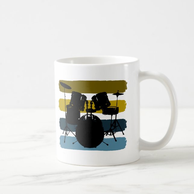 De Café Cilindros e caneca das listras (Direita)