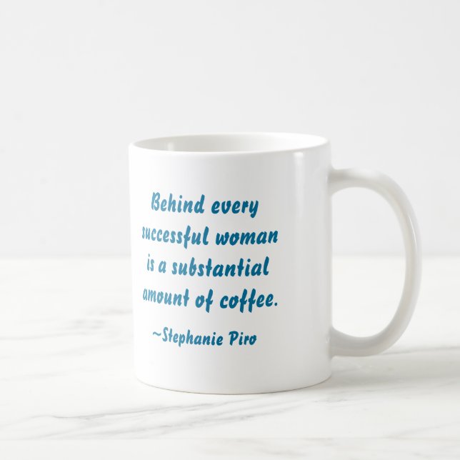 De Café Citações bem sucedidas 15oz da mulher. Caneca (Direita)