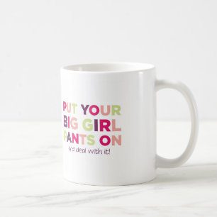 De Café Citações grandes das calças da menina - caneca