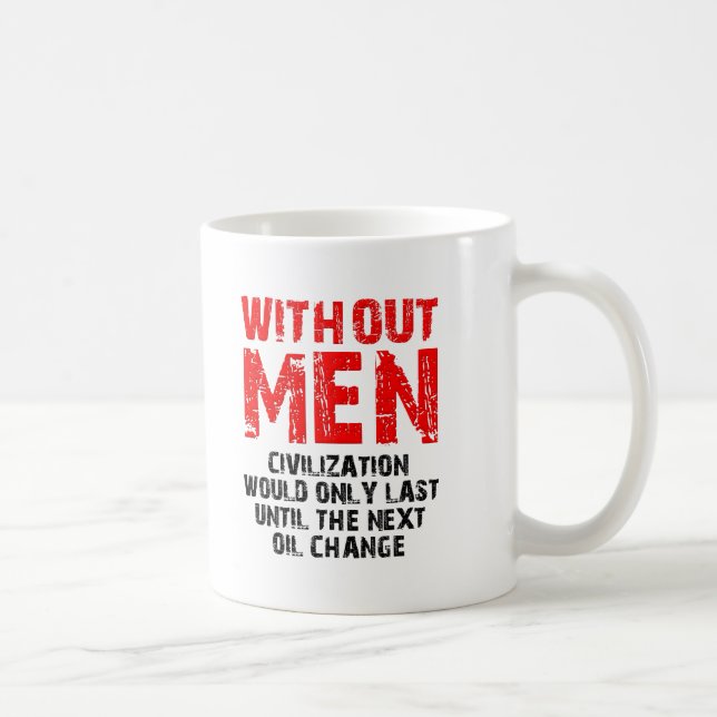 De Café Civilização Sem Homens Caneca Divertida (Direita)