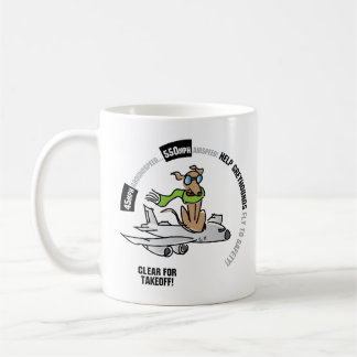 De Café Claro para a decolagem! Caneca