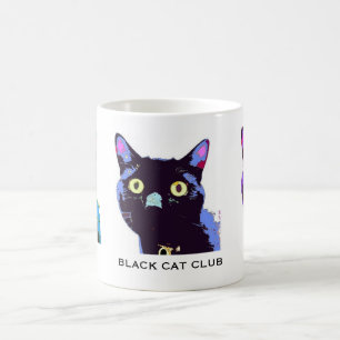 De Café Clube do gato preto! caneca