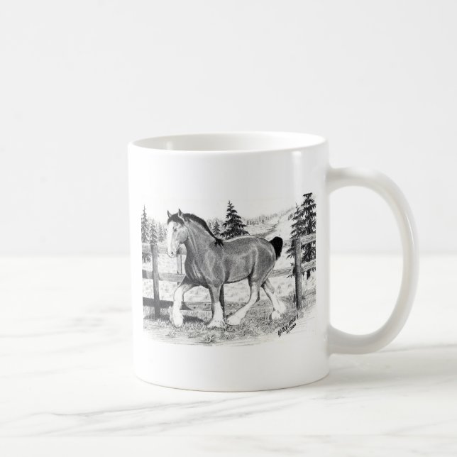 De Café Clyesdale na caneca do campo (Direita)