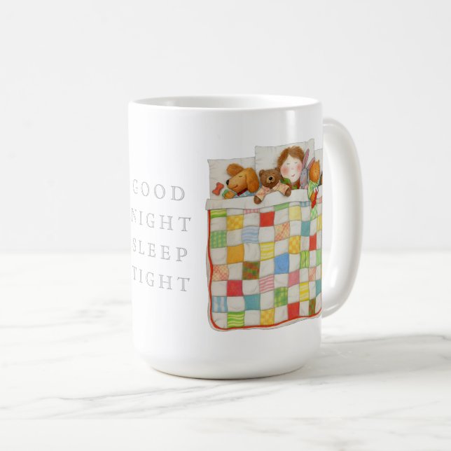 De Café Cobertor Aconchegante Caneca Alta Branca (Frente Esquerda)