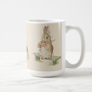 DE CAFÉ COELHO BONITO DO VINTAGE COM CENOURA, CANECA DO