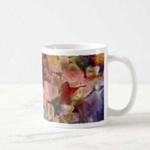 De Café Colagem da orquídea - caneca