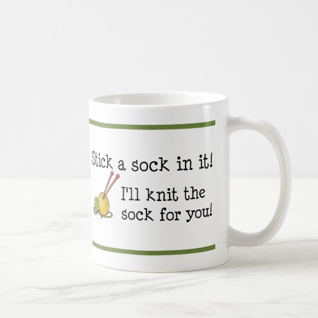 De Café Cole uma peúga nela! Caneca (Direita)