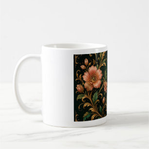 De Café Coleção Gol Bano Caneca Floral Elegante Botâni