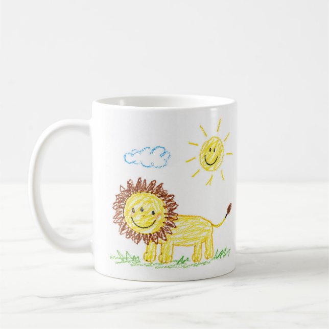 De Café Coloque o Desenho da Criança na Caneca Transforme  (Esquerda)