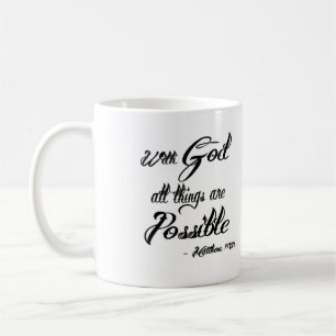 De Café Com deus todas as coisas são caneca possível