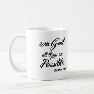 De Café Com deus todas as coisas são caneca possível