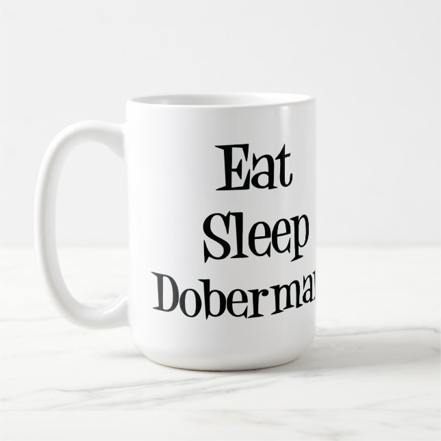 De Café Coma a caneca do Doberman do sono (Esquerda)
