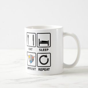 De Café Comer, dormir, gravar, repetir caneca