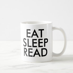 De Café Comer Suspensão Ler caneca   Cute Book Lover Mug