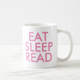 De Café Comer Suspensão Ler caneca | Cute Book Lover Mug