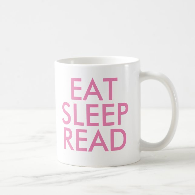 De Café Comer Suspensão Ler caneca | Cute Book Lover Mug (Direita)