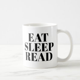 De Café Comer Suspensão Ler caneca | Cute Book Lover Mug