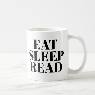 De Café Comer Suspensão Ler caneca   Cute Book Lover Mug