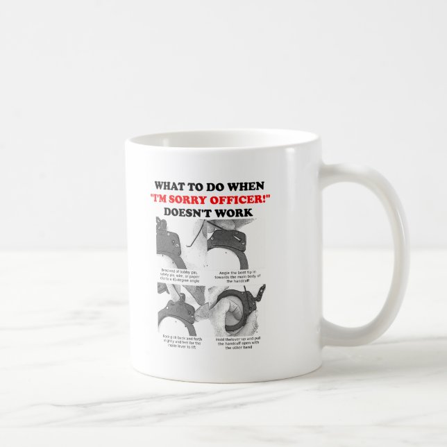 De Café Como Escapar das Algemas Caneca Engraçada (Direita)