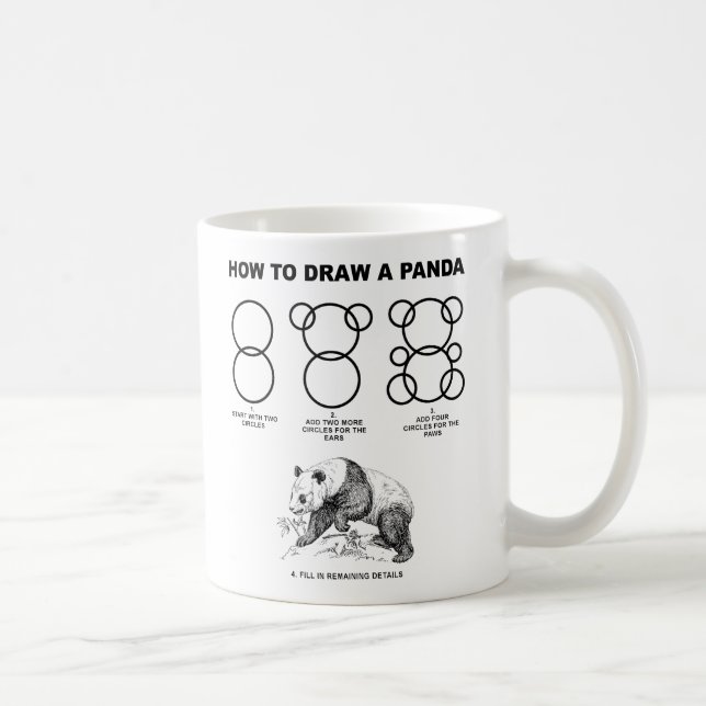 De Café Como tirar uma caneca engraçada da panda (Direita)