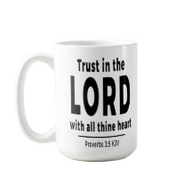 Confie no Senhor Provérbios 3 5 KJV Caneca Cristã