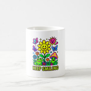 De Café Continue sorrindo feliz caneca da natureza
