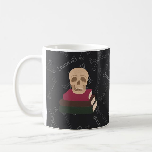 De Café Contos dos Mortos Caneca Cranio Gótico | Terror Pe (Esquerda)