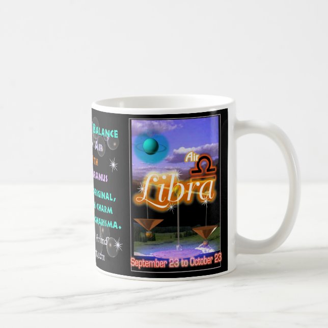 De Café Copo ou caneca do zodíaco do Libra (Direita)
