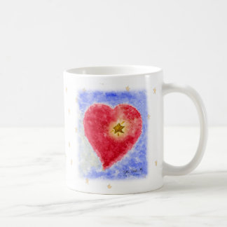 De Café Coração na caneca branca