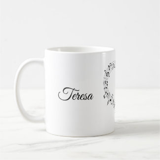 De Café Coração personalizado da caneca da música