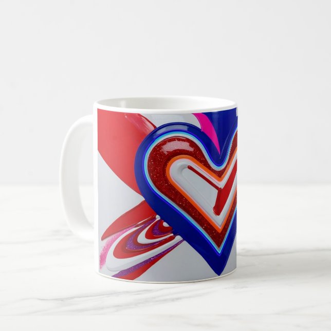 De Café Coração pintando caneca para Namorados. Único (Frente Esquerda)