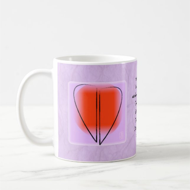 De Café Corações. Amor. Caneca (Esquerda)