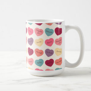 De Café Corações dos doces & caneca das mensagens do amo