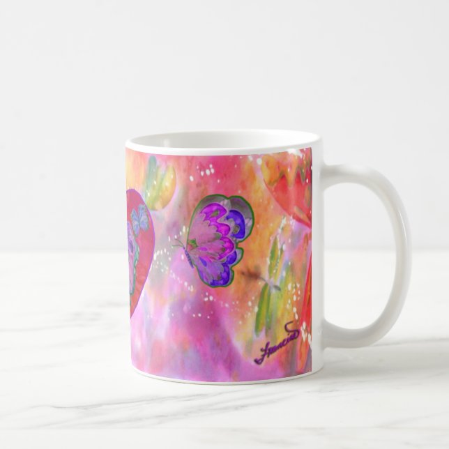 De Café Corações e caneca das borboletas (Direita)