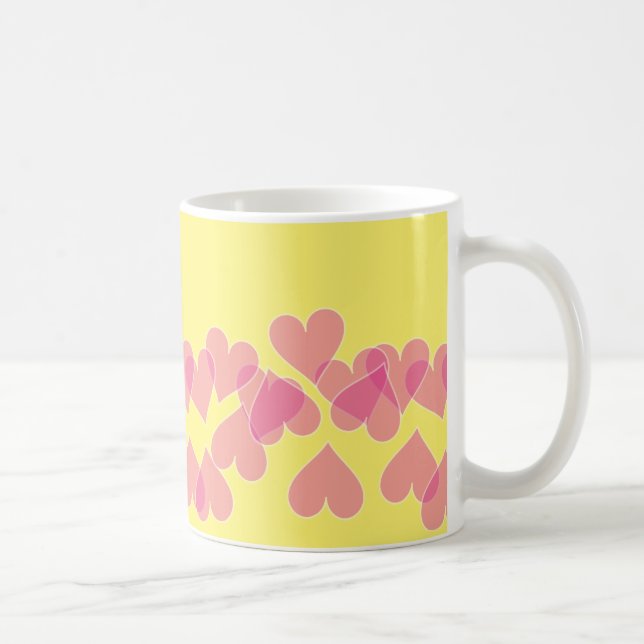 De Café Corações na caneca amarela (Direita)