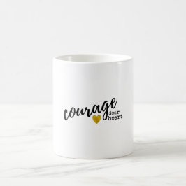 De Café Coragem caro Coração Caneca
