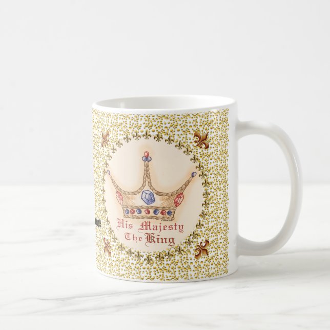 De Café Coroe Sua Majestade Rei Caneca (Direita)