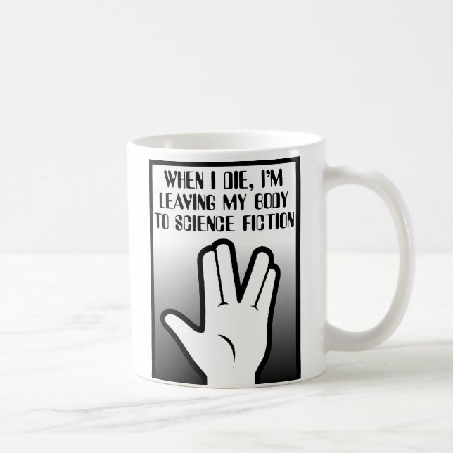 De Café Corpo Para a Ficção Científica Caneca Divertida (Direita)