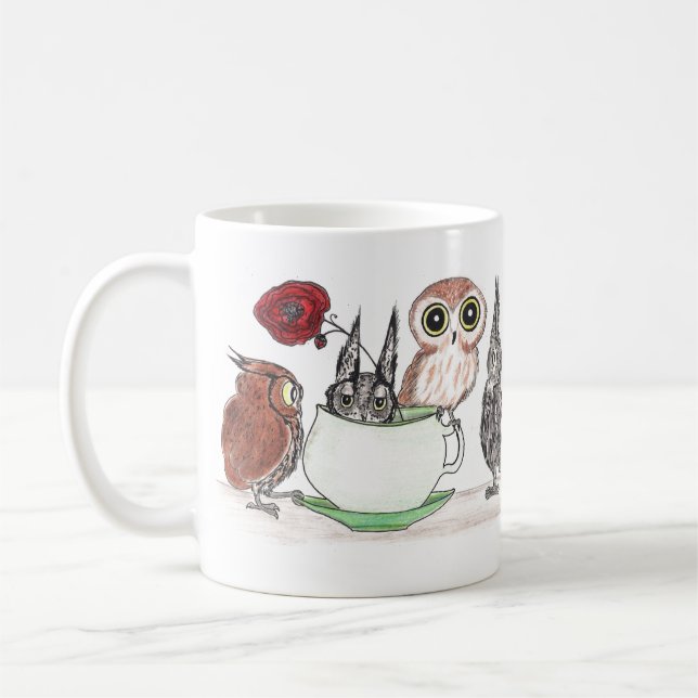 De Café Corujas no Teatime - caneca (Esquerda)