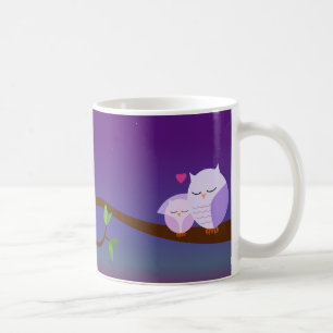 De Café Corujas sonolentos caneca personalizada