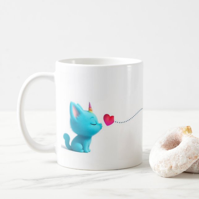 De Café Criaturas românticas e engraçadas adoram caneca -  (Com Donut)