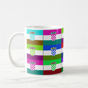 De Café Croatia Multihue embandeira a caneca