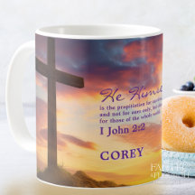 Cruz ao Crepúsculo Caneca Personalizada com Escrit