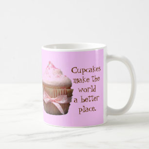 De Café Cupcakes fazem do mundo um lugar melhor. Caneca