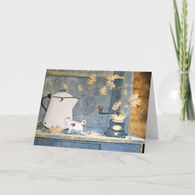 De café da ruptura cartão vazio da vida ainda (Frente)